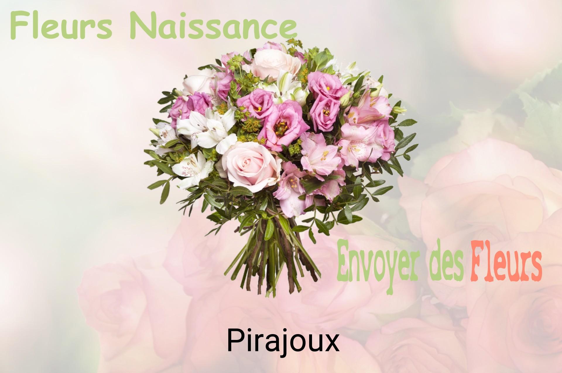 Bouquet de fleurs de naissance livré à Pirajoux